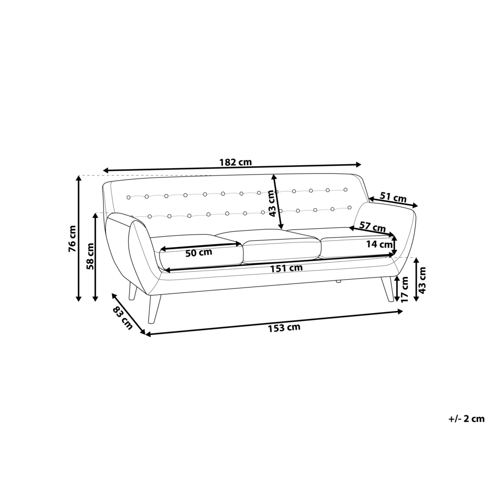 Divano a 3 posti grigio chiaro imbottito con schienale capitonnè gambe in legno chiaro spesso imbottito soggiorno minimalista scandinavo