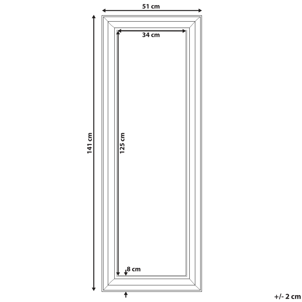 Specchio da terra dorato Argento 51 x 141 cm Cornice rettangolare Decorazione del pavimento Soggiorno Camera da letto Comò