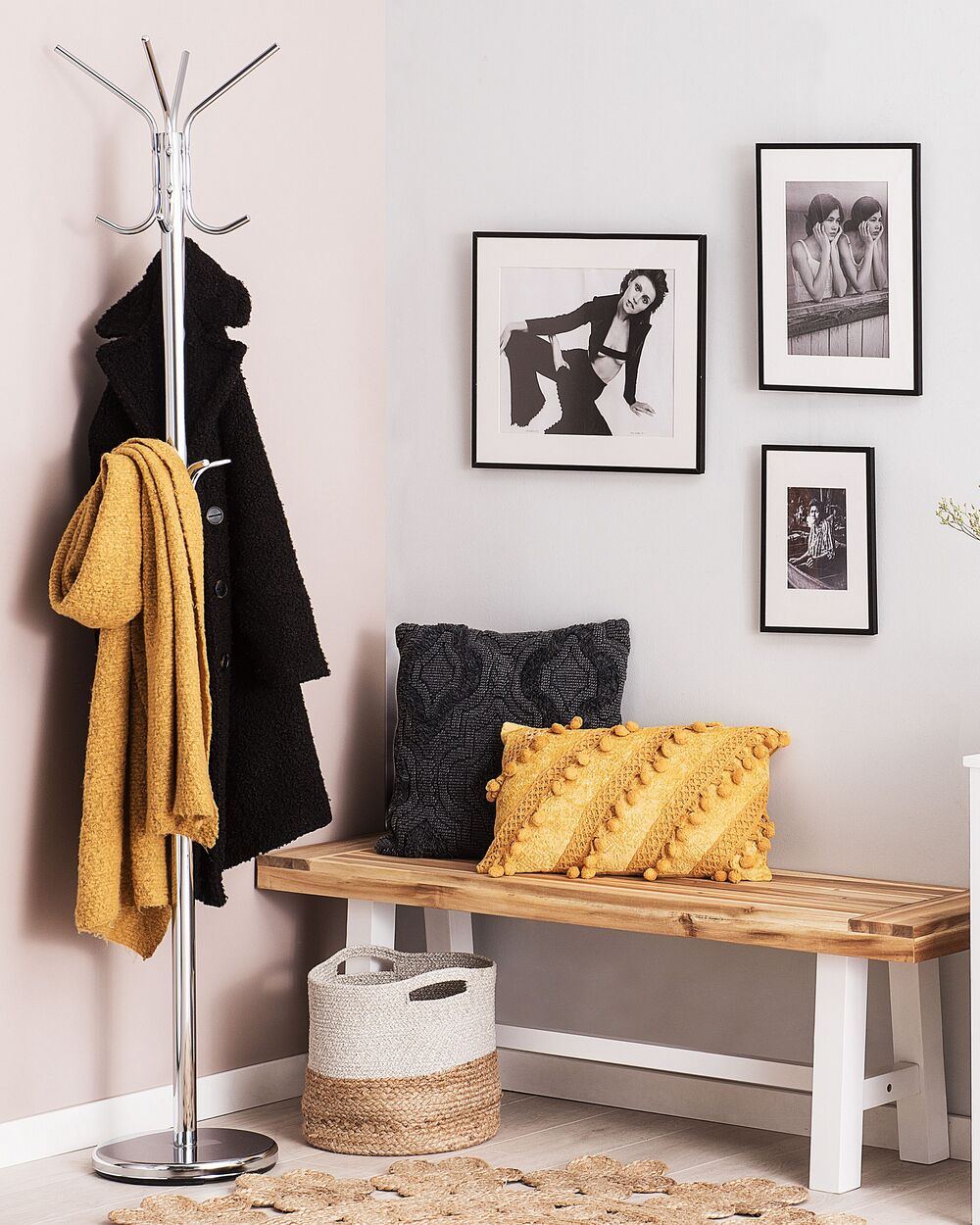 Appendiabiti Attaccapanni autoportante in acciaio argento Glamour Industrial ingresso