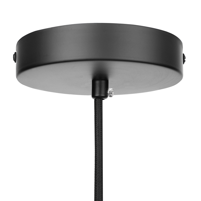 Lampada a sospensione in metallo argentato a forma di globo