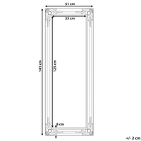 Specchio da Parete Bianco 51 x 141 cm Cornice Decorativa Sintetica Soggiorno Camera da Letto Classico Stile Francese