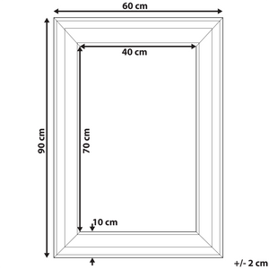 Specchio da parete sospeso Nero 61 x 91 cm in materiale sintetico ispirato allo stile minimalista scandinavo