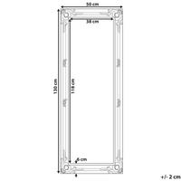 Specchio da Parete Nero Rettangolare Moderno Elegante Soggiorno Camera da Letto Corridoio Finitura Opaca