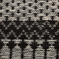 Tappeto tappetino Nero con Rettangolo Bianco 140 x 200 cm Moderno Contemporaneo Telato a mano in pelle di cotone fatto a mano