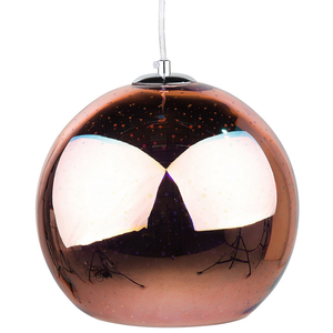 Lampada a Sospensione a Soffitto Vetro Rame Riflettente Effetto Luce Starburst Industrial