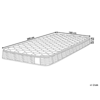 Materasso a molle 180 x 200 cm Memory Foam Camera da letto confortevole e spessa