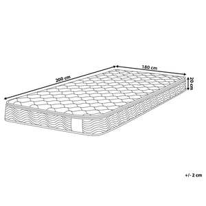 Materasso a molle 180 x 200 cm Memory Foam Camera da letto confortevole e spessa