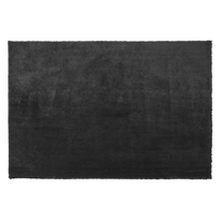 Tappeto Shaggy in cotone Nero misto poliestere 140 x 200 cm soffice pelo