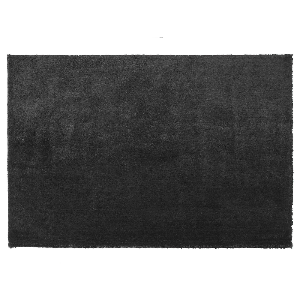 Tappeto Shaggy in cotone Nero misto poliestere 160 x 230 cm soffice pelo