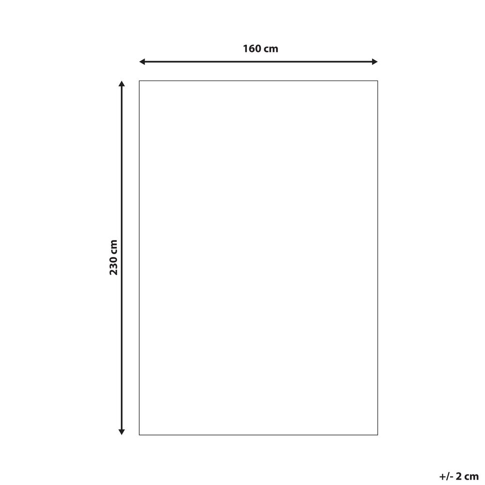 Tappeto Shaggy in cotone Nero misto poliestere 160 x 230 cm soffice pelo