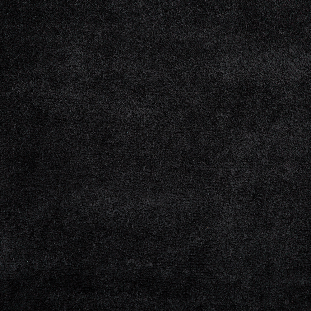 Tappeto Shaggy in cotone Nero misto poliestere 200 x 200 cm soffice pelo