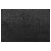 Tappeto shaggy in cotone Nero misto poliestere 200 x 300 cm soffice pelo denso