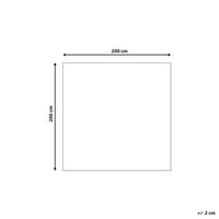 Tappeto Shaggy tappetino Misto Cotone Grigio Scuro Poliestere 200 x 200 cm Soffice pelo lungo