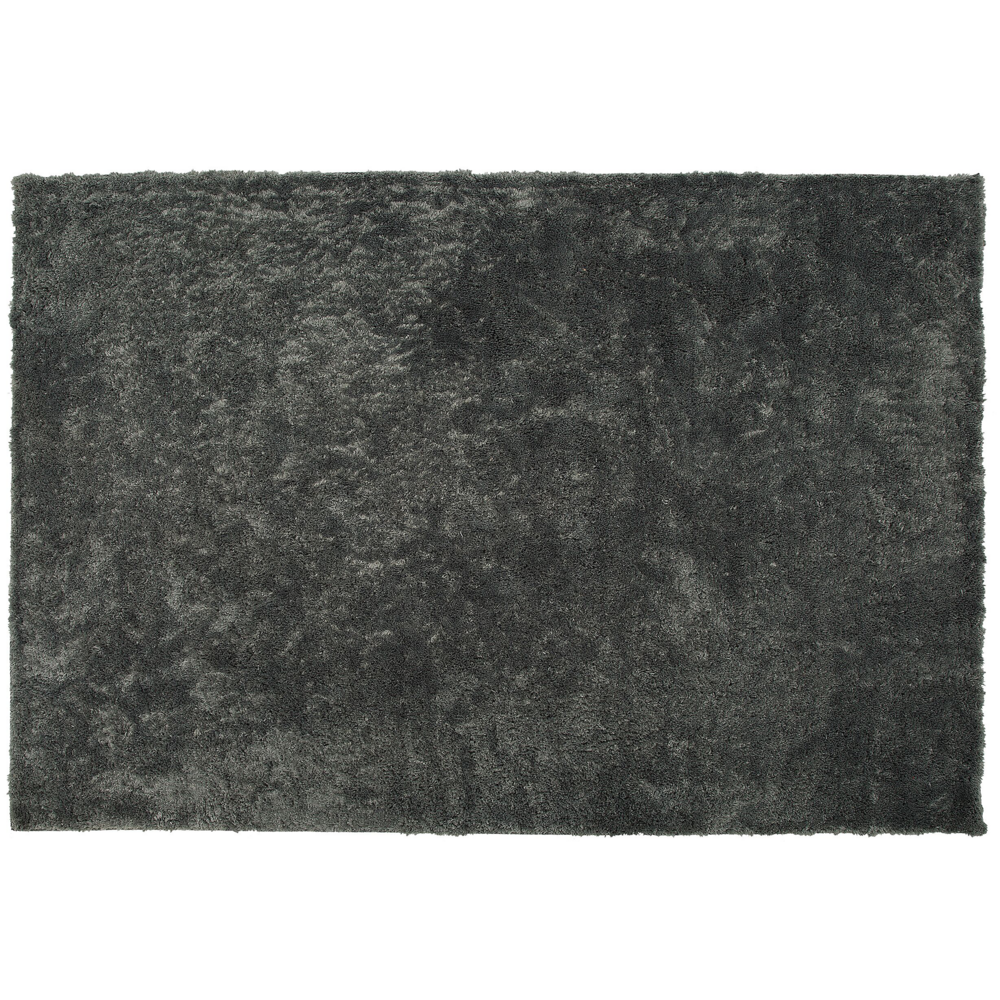Tappeto Shaggy in cotone grigio scuro in misto poliestere 200 x 300 cm soffice pelo denso