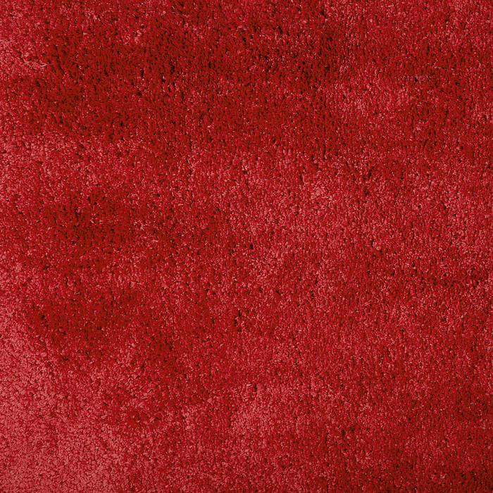 Tappeto shaggy in misto cotone e poliestere rosso 80 x 150 cm soffice pelo denso