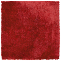Tappeto shaggy in misto cotone e poliestere rosso 200 x 200 cm soffice pelo denso