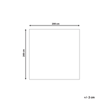 Tappeto shaggy in misto cotone e poliestere rosso 200 x 200 cm soffice pelo denso