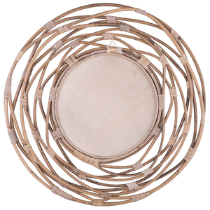 Specchio da parete Sand Beige Rattan ø 75 cm Decorativo Corridoio stile Boho moderno
