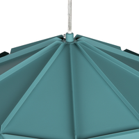 Lampada a Sospensione in Metallo Blu Forma Geometrica 1 Luce Moderna