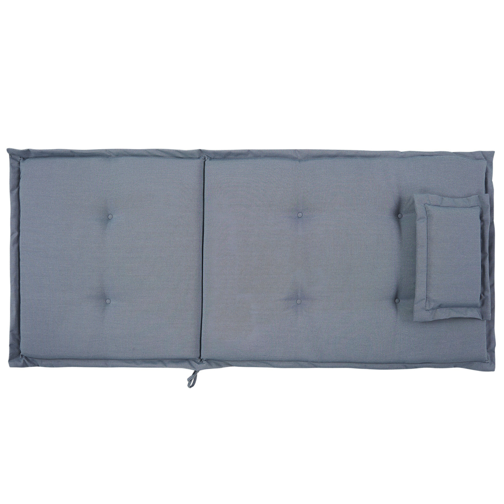 Set di 2 cuscini per sedie da giardino Cuscino per schienale in poliestere blu Design moderno Cuscino per esterni