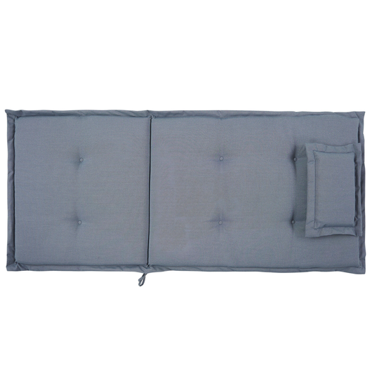 Set di 2 cuscini per sedie da giardino Cuscino per schienale in poliestere blu Design moderno Cuscino per esterni