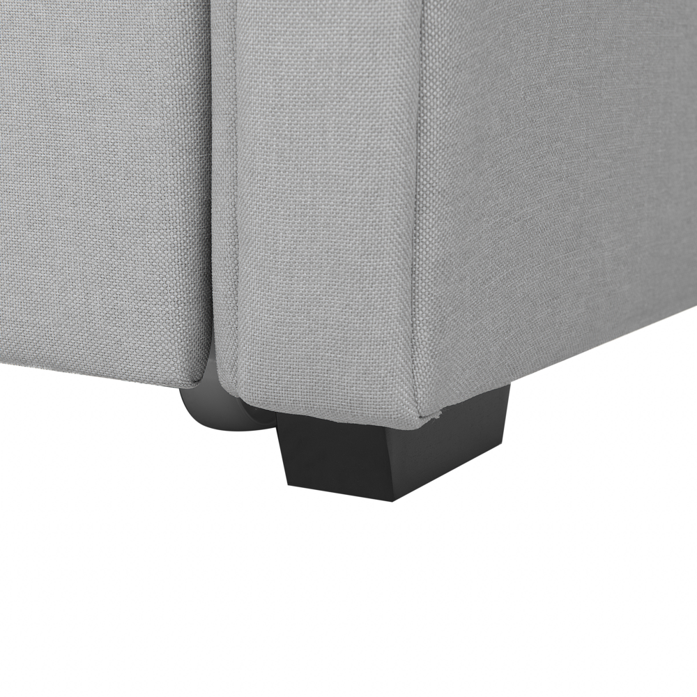 Divano Letto estraibile 90 x 200 cm Rivestimento in tessuto grigio Misura singola sottoletto per ospiti