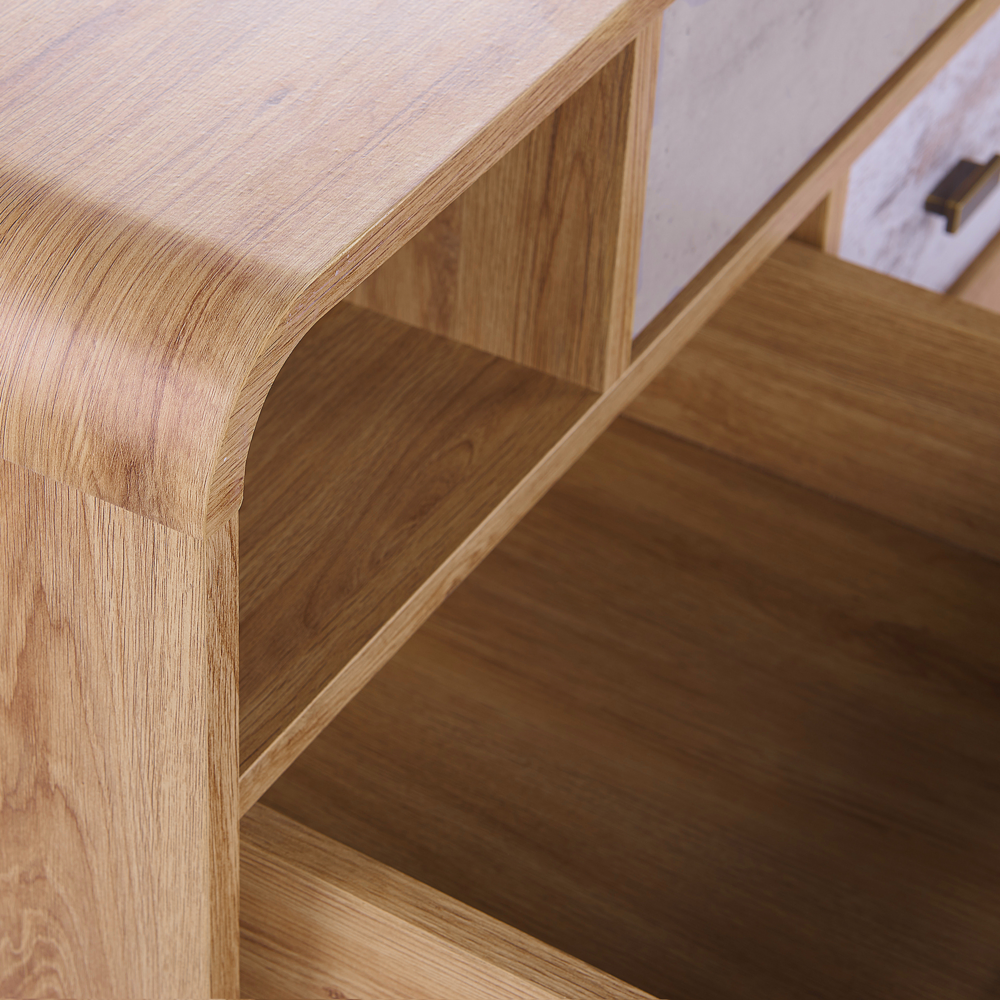 Credenza in legno chiaro 80 x 40 x 87 cm Armadio retrò a 2 ante con 3 cassetti