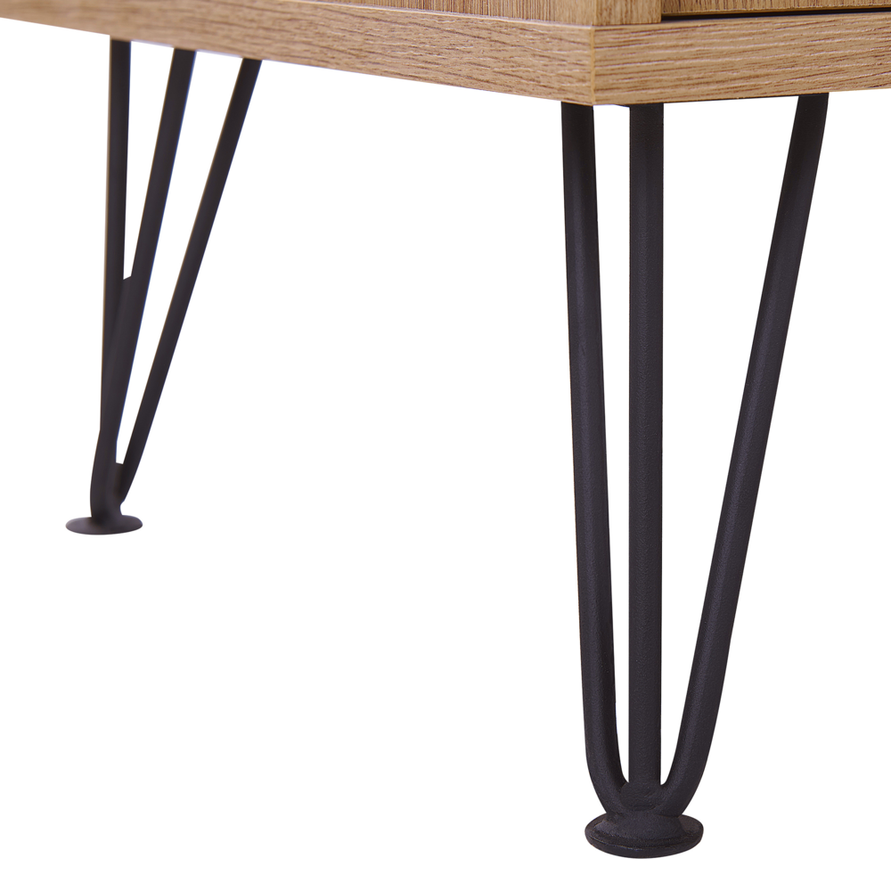 Credenza in legno chiaro 80 x 40 x 87 cm Armadio retrò a 2 ante con 3 cassetti