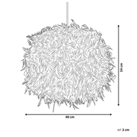 Lampada a Sospensione Piume Bianche Forma Rotonda Glam Moderna