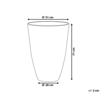 Vaso per piante in pietra di colore grigio 51 x 51 x 71 cm interni esterni giardino terrazzo