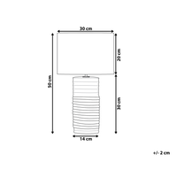 Lampada da tavolo Lampada da comodino con paralume in lino con base in ceramica beige