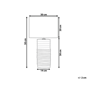 Lampada da tavolo Lampada da comodino con paralume in lino con base in ceramica beige