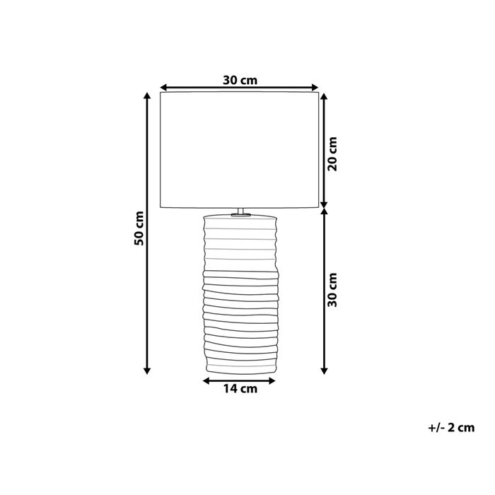 Lampada da tavolo Lampada da comodino con paralume in lino con base in ceramica beige