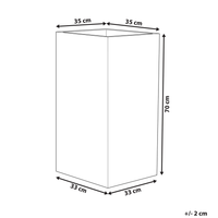 Vaso per piante alto in pietra marrone 35 x 35 x 70 cm Fioriera per interni ed esterni