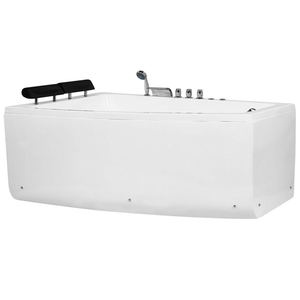 Vasca da bagno ad angolo Vasca Idromassaggio in acrilico bianco 182 x 121 cm Vasca a versione destra con poggiatesta