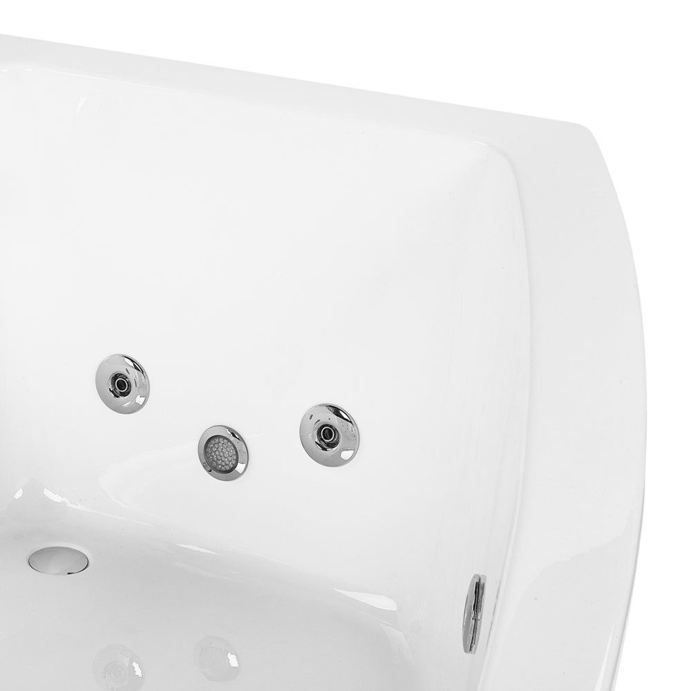 Vasca da bagno ad angolo Vasca Idromassaggio in acrilico bianco 182 x 121 cm Vasca a versione destra con poggiatesta
