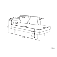 Chaise longue Verde Menta Velluto Imbottito Orientamento versione sinistra Gambe In Metallo Rafforzamento Cuscino Design Moderno