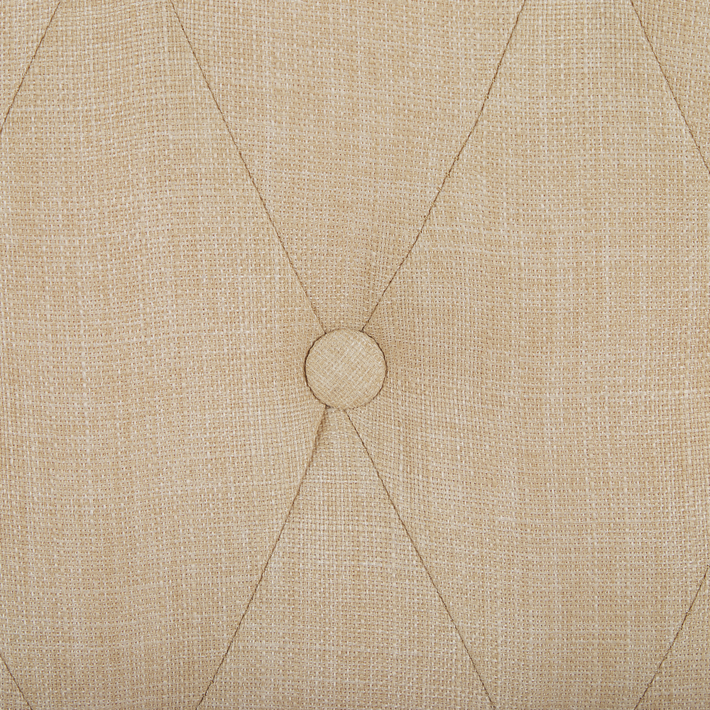 Poltrona Sedia Wingback Beige Gambe Nere Rivestite Stile Scandinavo