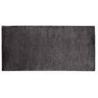 Tappeto in viscosa grigio scuro 80 x 150 cm a pelo corto capitonné moderno