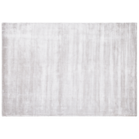 Tappeto in viscosa grigio chiaro 160 x 230 cm a pelo corto capitonné moderno