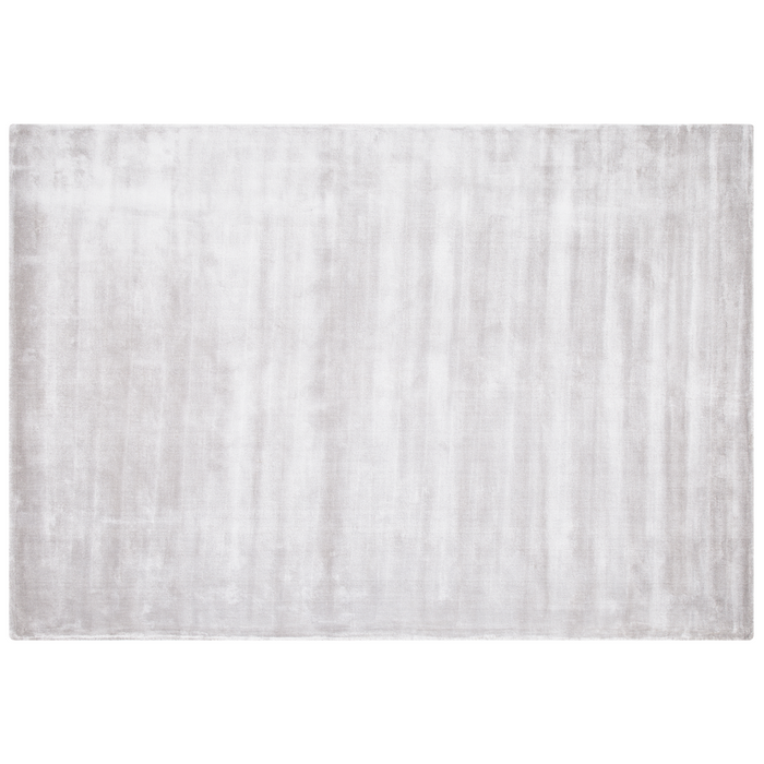 Tappeto in viscosa grigio chiaro 160 x 230 cm a pelo corto capitonné moderno
