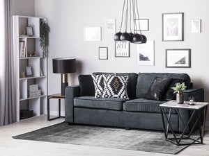 Set di 2 cuscini decorativi in cotone bianco e Nero motivo a rombi 45 x 45 cm stampa geometrica glamour arredamento moderno accessori