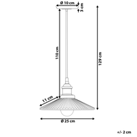 Lampada a Sospensione lampadario Industriale Vintage Rame Vetro Trasparente