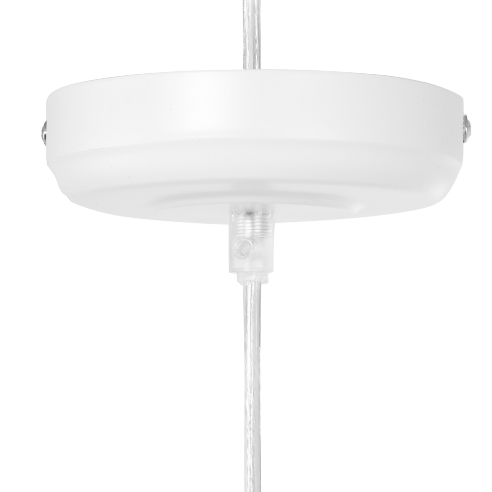 Lampada da Soffitto in Metallo Bianco da 112 cm a Sospensione con Paralume Geometrico Saldato Industrial