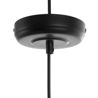 Lampada da Soffitto in Metallo Nero 112 cm Sospensione Saldata Geometrica Paralume Industriale