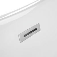 Bagno bianco con argento sanitario acrilico singolo 150 x 75 cm autoportante moderno