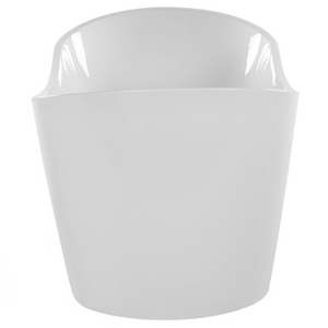 Bagno bianco con argento sanitario acrilico singolo 180 x 78 cm autoportante moderno