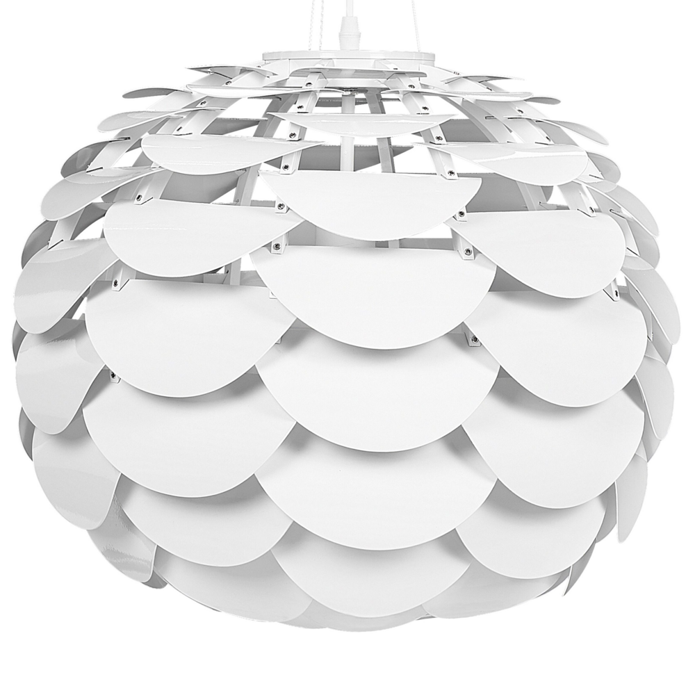 Lampadario Lampada a Sospensione a pigna illuminazione in metallo bianco