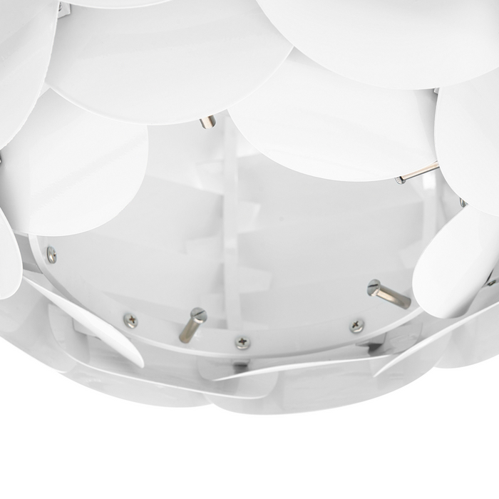 Lampadario Lampada a Sospensione a pigna illuminazione in metallo bianco