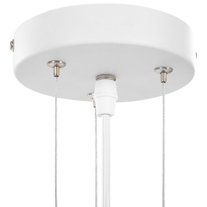 Lampadario Lampada a Sospensione a pigna illuminazione in metallo bianco